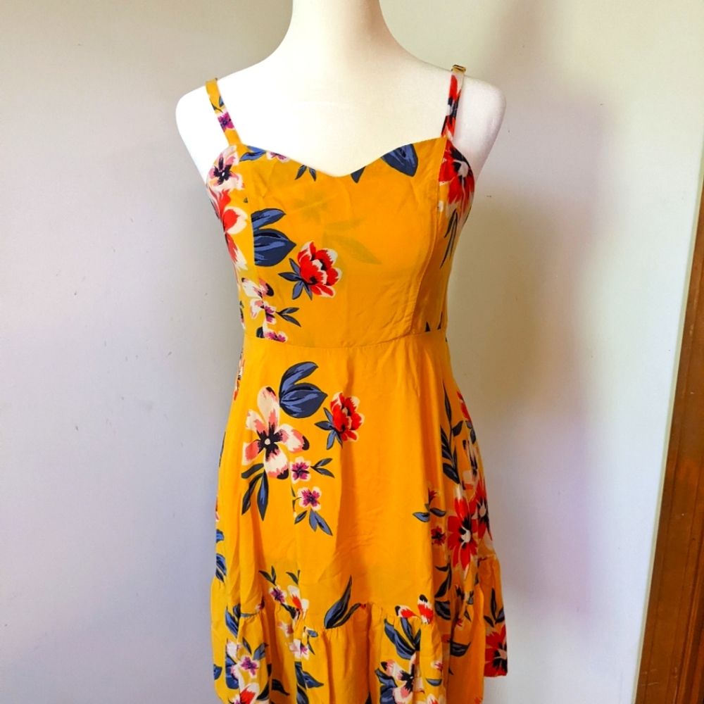 Yellow foral sundress